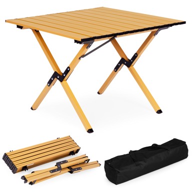 MULTIGARDEN Sklopivi kamping stol 60x60 cm s torbom za nošenje, crna