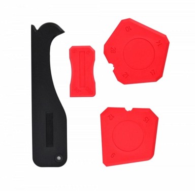 AWTOOLS Sil špatule za kit s rezačem, 4 kom.