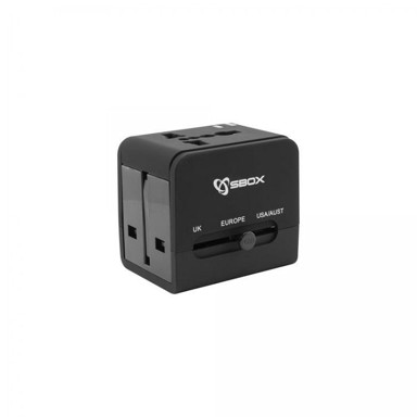 SBOX Univerzalni putni adapter + USB punjač