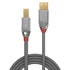 LINDY Kabel Cromo Line USB 2.0 Type-A na Type-B, 5 m, sivi, 36644