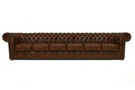 CHESTERFIELD Garnitura Class Leather, 6-sjedišta, Cloudy Brown Light