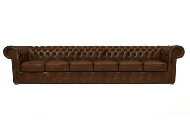 CHESTERFIELD Garnitura Class Leather, 6-sjedišta, Cloudy Brown Light