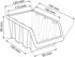 BORDERLINE PVC zidna ladica – organizator reda, 30-dijelni