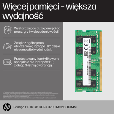 HP RAM memorija 16GB DDR4 3200 SODIMM Memory, 16 GB, DDR4-3200, SO-DIMM