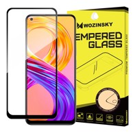 WOZINSKY Kaljeno staklo s punim ljepilom zaštitnik zaslona s okvirom za Realme 8 Pro / Realme 8 crno