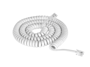 CABLETECH Spirala telefonskog kabela, 0,7–4,2 m, bijela