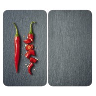 WENKO Stakleni poklopci za štednjak Cayenne, 52x30 cm