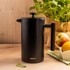 KING HOFF French press 1 l s drvenom drškom, mat crni