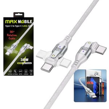 MAXMOBILE Kabel Type-C, 240W, 5A, 1.2m, bijeli