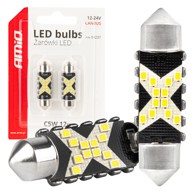 AMIO LED žarulje CANBUS Festoon C5W 39mm 12SMD 2016 bijele 12V/24V