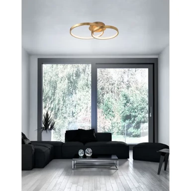 NOVA LUCE Plafonska  svjetiljka Leon NL8100282, LED 42 W, 3000 K, 3529 lm, IP20, zlatna