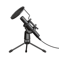 TRUST Mikrofon GXT 241 Velica, crni, streaming, stolni