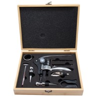 Set za vino, 9 dijelova u bambus kutiji