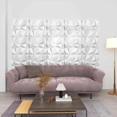 Zidni paneli 48 kom 50 x 50 cm od XPS pjene, dijamantno bijeli