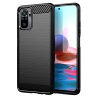 HURTEL Maska TPU Carbon Case za Xiaomi Redmi Note 10 / 10S / Poco M5s, crna
