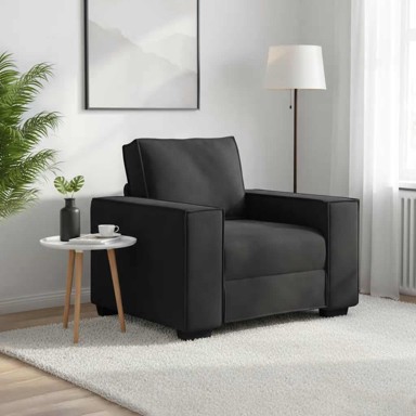 Sofa fotelja, 100 x 78 x 84 cm, baršun, crna