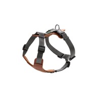 HUNTER Oprsnica za pse Aalborg Mixed M koža/najlon konjak/siva