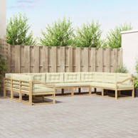 Set vanjskih sofa, 7 kom, čvrsto drvo akacije