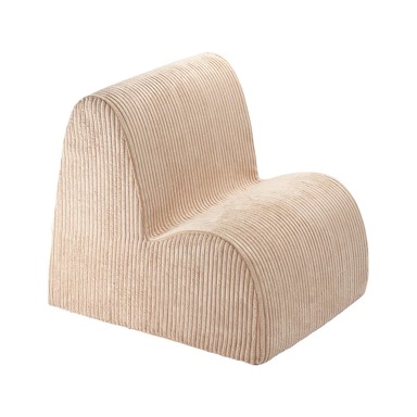 WIGIWAMA Svjetlo smeđa dječja fotelja od samta Cloud