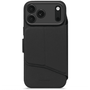 DECODED Teksturirani silikonski odvojivi novčanik, zaštitna futrola za Apple iPhone 17 Pro Max kompatibilna s MagSafeom, Phantom, crna