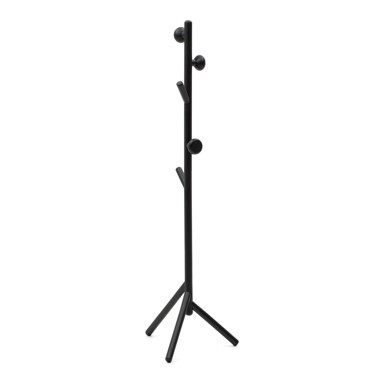 KAVE HOME Crna vješalica od masivne bukve 46x170 cm, Nadue