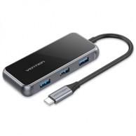 VENTION Docking stanica, USB-C, HDMI, 3x USB 3.0, RJ45, PD, PD 87W, siva