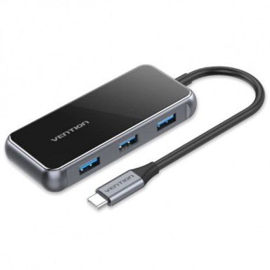 VENTION Docking stanica, USB-C, HDMI, 3x USB 3.0, RJ45, PD, PD 87W, siva