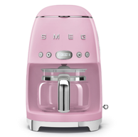 SMEG Aparat za kavu DCF02PKEU, 1050 W, filter kava, 1,4 l, roza