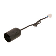 LUX TOOLS Grlo za žarulju E27 60W, crno