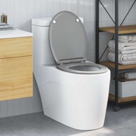 Brzo oslobađanje WC daske s mekim zatvaranjem, Duroplast, siva
