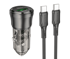 BOROFONE Auto punjač BZ325, USB-C 20 W, USB-A 18 W, PD 38 W, QC 3.0, USB-C na USB-C kabel, 1 m, crna