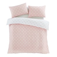 CATHERINE LANSFIELD Flanelska posteljina Polka Dot za bračni krevet 200x200 cm Bijela/ružičasta