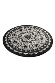 Kupaonski tepih Mandal 100cm, crni