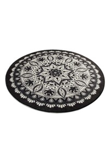 Kupaonski tepih Mandal 100cm, crni