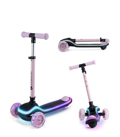 KINDERKRAFT Romobil LED Raket, ružičasti