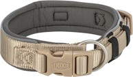 TRIXIE Ogrlica za pse Premium, L (46–55 cm / 50 mm), bež/grafit