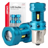 AMIO LED žarulja 1156 BA15S, Canbus, 4xSMD 1860, 12V/24V, bijela