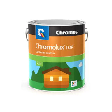 CHROMOLUX TOP Debeloslojna lak lazura za drvo 5 L, tik