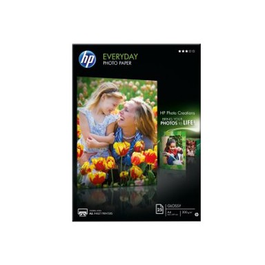 HP Foto papir Everyday Glossy, A4, 200 g, 25 listova