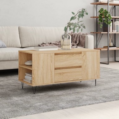 Stolić za kavu boja hrasta 102x44,5x50 cm od konstruiranog drva