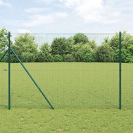 Zavarena žičana ograda s 13 stup 1.6x25 m čelik zelena