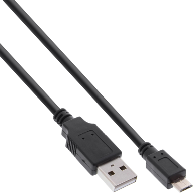 INLINE USB-A na Micro USB kabel 31718Q, USB 2.0, 1,8 m, crni