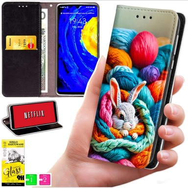 BLUEMOON Futrola tipa novčanik za Xiaomi Redmi 15 4G / 5G 169 mm - maska otisak + staklo 9H