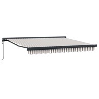 Nadstrešnica 400 x 300 cm poliester i aluminij, svijetlo siva i bijela