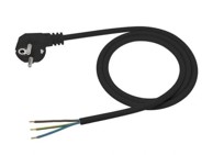 PLASTROL Spojni kabel s kutnim utikačem 3x1 mm² 1 5 m E+20-004, crna