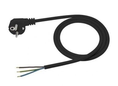 PLASTROL Spojni kabel s kutnim utikačem 3x1 mm² 1 5 m E+20-004, crna