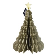 Božićni ukras bor od papira 23.5x35 cm bež