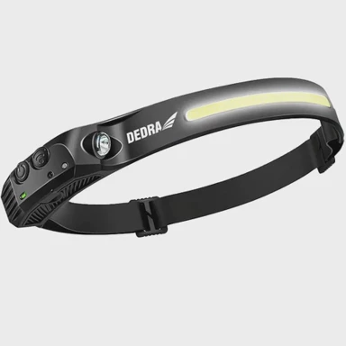 LED Naglavna svjetiljka, 300 lm, reflektor 105 lm, senzor pokreta, baterija 800 mAh