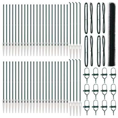 Šesterokutna ograda, 1.6x100 m, čelik, zelena  