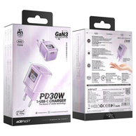 ACEFAST Punjač A53 Sparkling Series, PD 30 W, GaN, USB-C, rozi